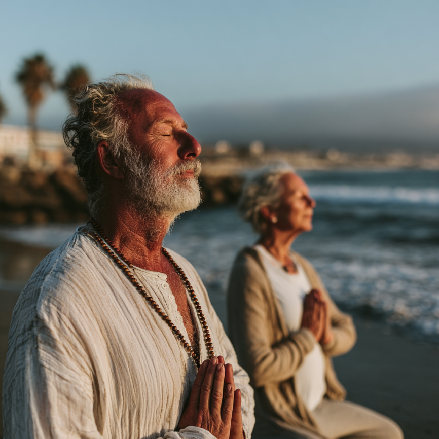 Зрели хора в йога класа